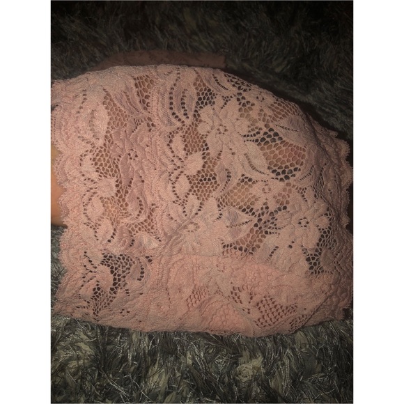 Pink lace bandeau bralette - Picture 4 of 5